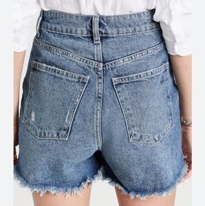 H&M Jean Shorts Distressed Blue Denim